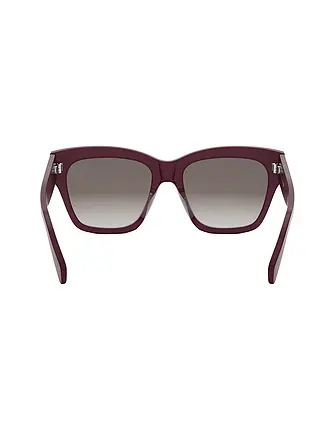 CELINE | Lunettes de soleil rouges angulaires Triomphe | dunkelrot